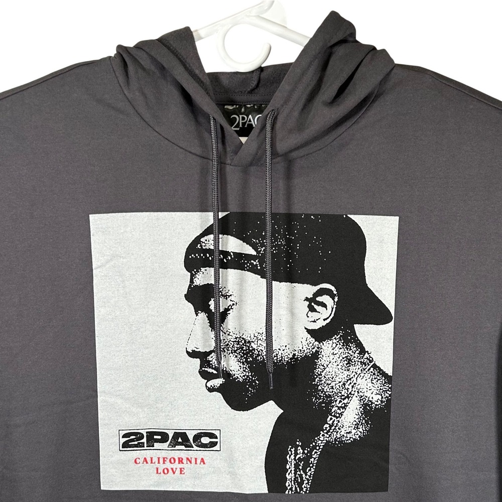 2Pac California Love Hoodie Volcanic Ash Grey‎ Graphic 3XL
